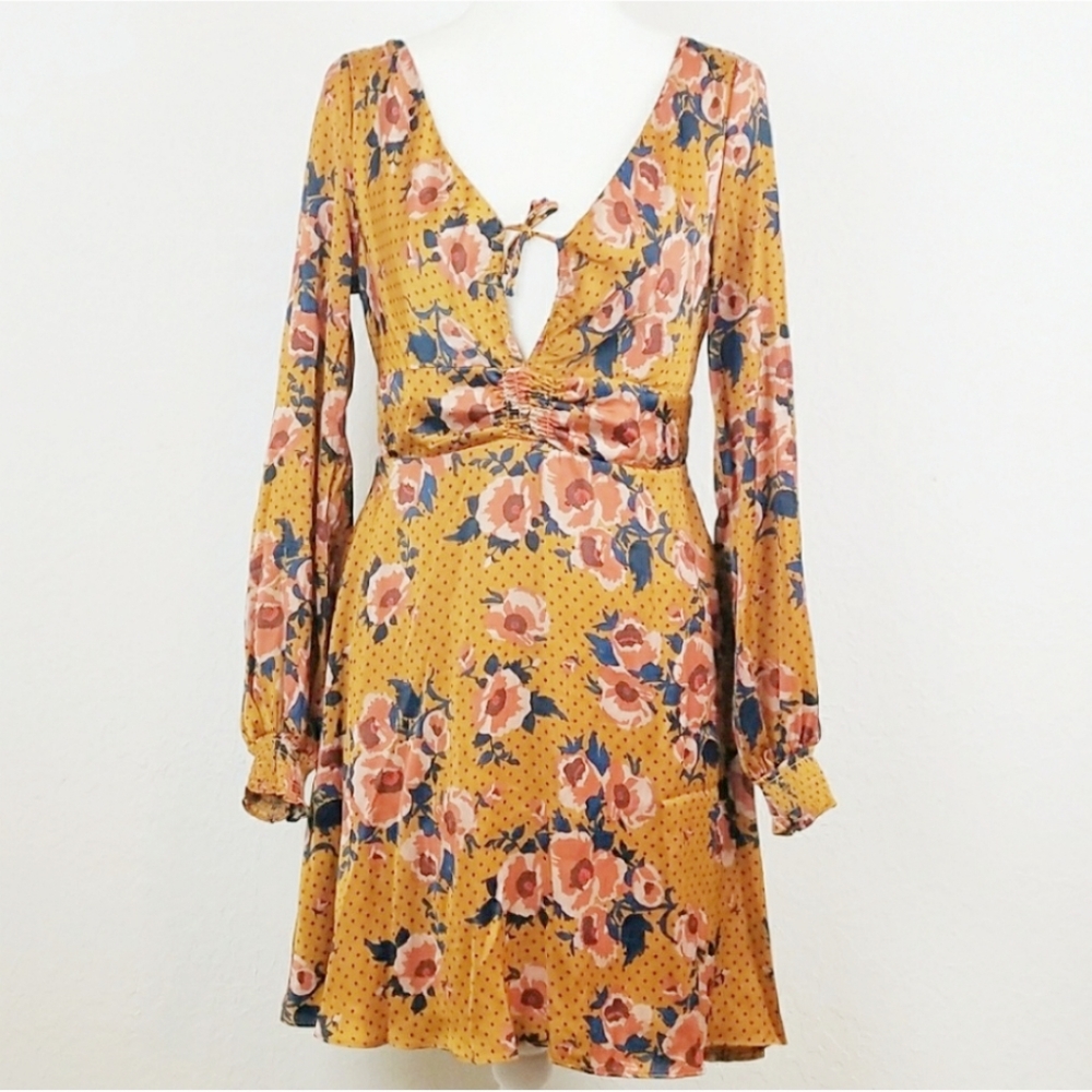 Free People Morning Light Floral Mini Dress